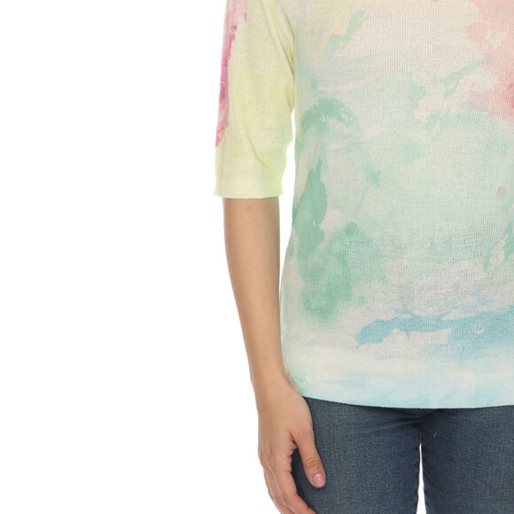 Pink and Green Cloud Blended Top - Picture 10 of 12